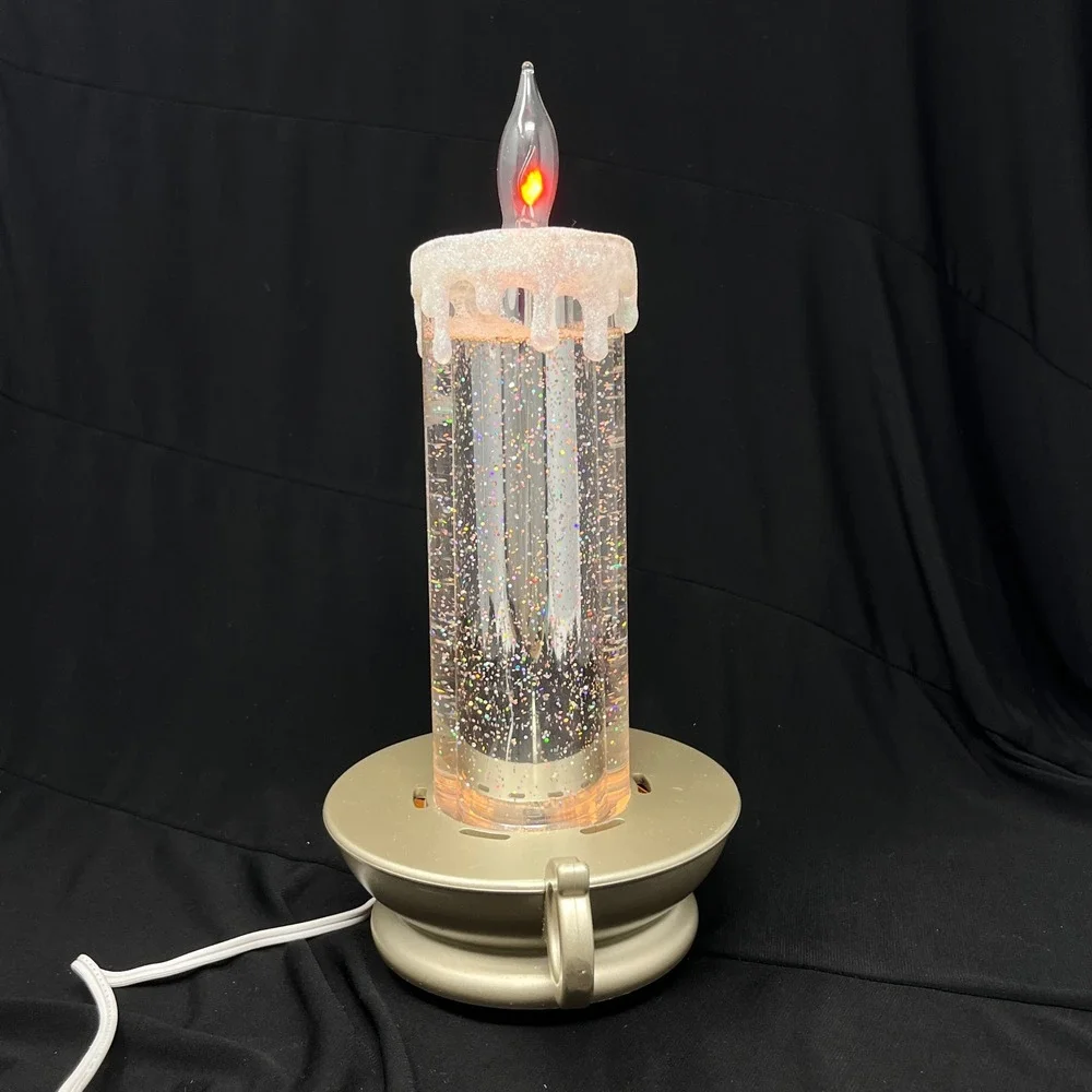 Flameless Glitter Candle Lamp Electric Flickering Flame 11